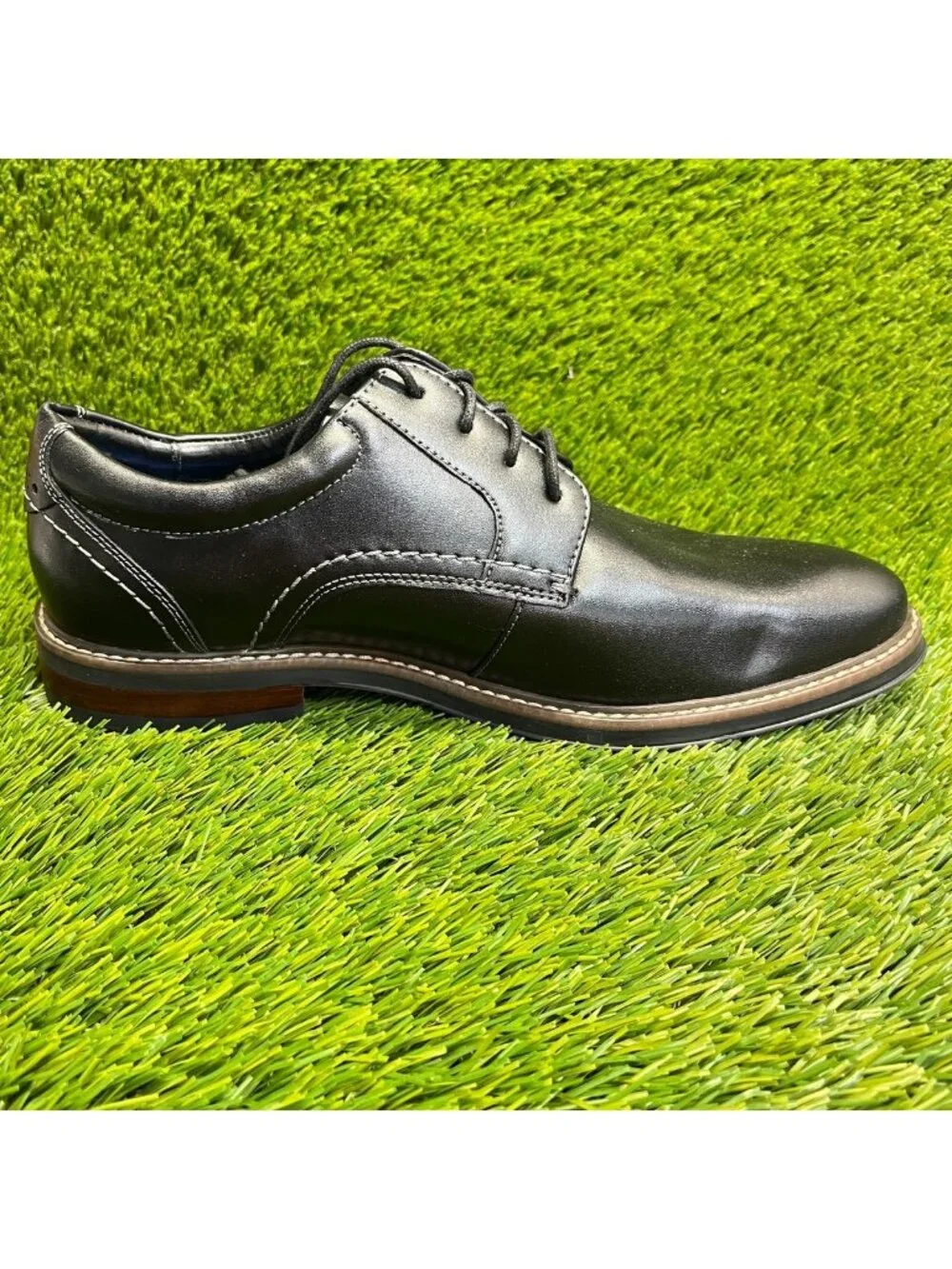 Nunn Bush Westfield Mens Size 8 Black Casual Classic Leather Oxford Dress Shoes